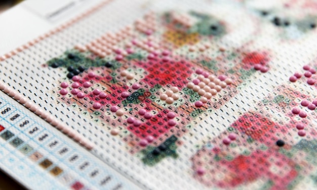 próbki haftów na materiale